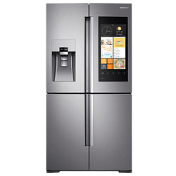 Samsung RF56K9540SR/EU Family Hub Smart Fridge Freezer, A+ Energy Rating, 90cm Wide, Stainless Steel